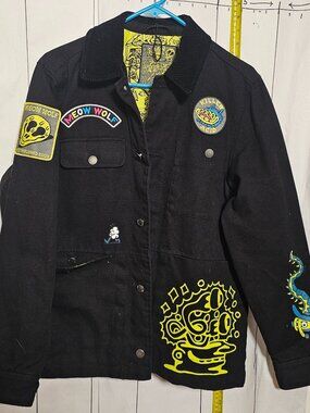 Killer Acid Meow Wolf Jacket Mental Exploration Chore Coat Psychedelic Mens S
